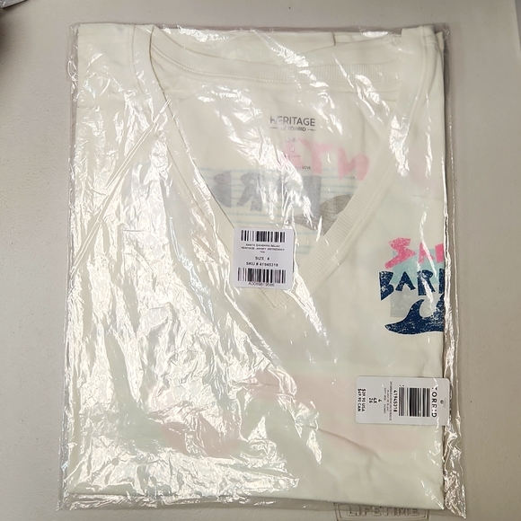 ❤️NWT VINTAGE TORRID TEE - SANTA BARBARA SHARK BITE DISTRESSED DESTRUCTED PLUS - Picture 7 of 10